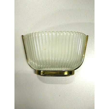 ANTICA APPLIQUE VETRO MURANO Archimede Seguso ART DECO' OTTONE METALLO '40