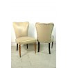COPPIA POLTRONCINA VINTAGE SEDIA IMBOTTITA RIVESTIMENTO SKY COLOR AVORIO1950/60 