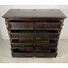 ANTICO COMÒ CANTERANO DECORATO ORO LEGNO NOCE 5 CASSETTI 1700 MOBILE CASSETTONE 