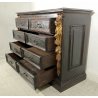ANTICO COMÒ CANTERANO DECORATO ORO LEGNO NOCE 5 CASSETTI 1700 MOBILE CASSETTONE 