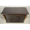 ANTICO COMÒ CANTERANO DECORATO ORO LEGNO NOCE 5 CASSETTI 1700 MOBILE CASSETTONE 