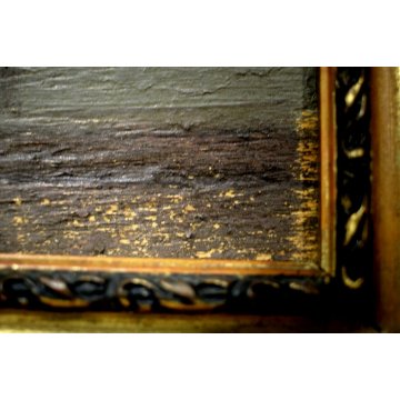 COPPIA DIPINTO OLIO TAVOLA NATURA MORTA FIORI FRUTTA PAPAVERI UVA STILL LIFE 900