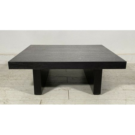 TAVOLINO CAFFE SALOTTO MODERNO DESIGN LEGNO NERO VINTAGE TABLE TAVOLO FUMO SALA
