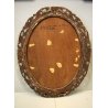 ANTICO QUADRO RITRATTO OVALE GIOVANE DONNA ARISTOCRATICA CORNICE ORO INTAGLIATA 