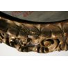ANTICO QUADRO RITRATTO OVALE GIOVANE DONNA ARISTOCRATICA CORNICE ORO INTAGLIATA 