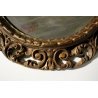 ANTICO QUADRO RITRATTO OVALE GIOVANE DONNA ARISTOCRATICA CORNICE ORO INTAGLIATA 