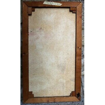 ANTICO QUADRO OLIO TELA Pasquale Pilla 900 ASTRATTO FIGURA FEMMINILE TEXTURE OLD