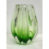 ANTICO VASO VETRO ARCHIMEDE SEGUSO MURANO ART GLASS VERDE MADE IN ITALY ANNI 50