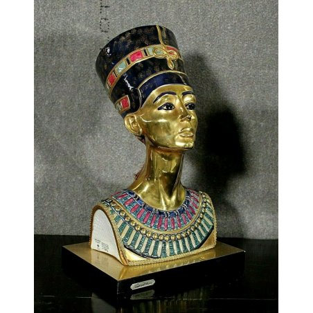 SCULTURA VIVA CERAMICA Edoardo Tasca BUSTO NEFERTITI EDIZIONE LIMITATA 673/1000