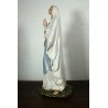 ANTICA SCULTURA CERAMICA POLICROMA MADONNA di Lourdes DIPINTA A MANO RELIGIOSO