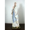 ANTICA SCULTURA CERAMICA POLICROMA MADONNA di Lourdes DIPINTA A MANO RELIGIOSO