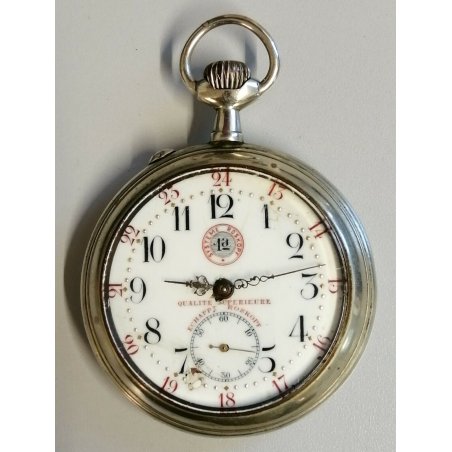 GRANDE ANTICO OROLOGIO TASCA Roskopf ø 67 mm. EPOCA 1900 OLD BIG POCKET WATCH 