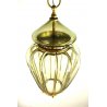 LAMPADA LAMPADARIO LANTERNA SOSPENSIONE VETRO MURANO SOFFIATO INGABBIATO FUME'