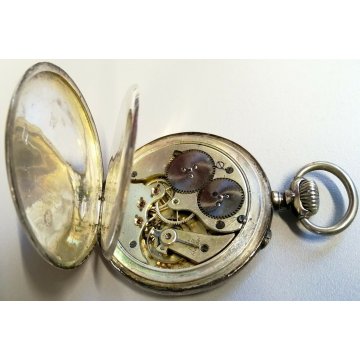 4pz ANTICO OROLOGIO tasca IWC argento 900 FERROVIE Liberty Bell OLD POCKET WATCH