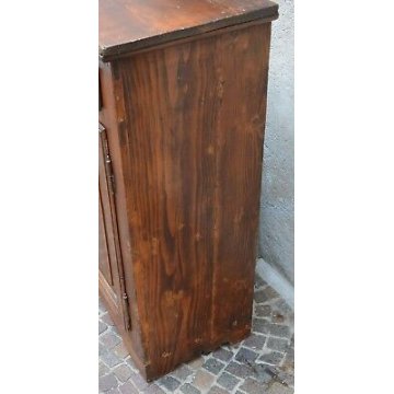 ANTICA CREDENZA PIEMONTESE legno abete epoca 800 SCOLPITA madia DISPENSA arte