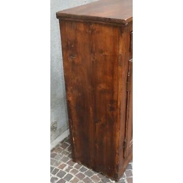 ANTICA CREDENZA PIEMONTESE legno abete epoca 800 SCOLPITA madia DISPENSA arte