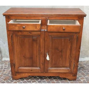 ANTICA CREDENZA PIEMONTESE legno abete epoca 800 SCOLPITA madia DISPENSA arte