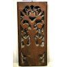 ANTICO FREGIO LEGNO PIOPPO SCOLPITO FORMELLA DECORO FOGLIE VOLUTE PUTTI '800 