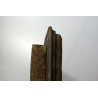 ANTICO FREGIO LEGNO PIOPPO SCOLPITO FORMELLA DECORO FOGLIE VOLUTE PUTTI '800 