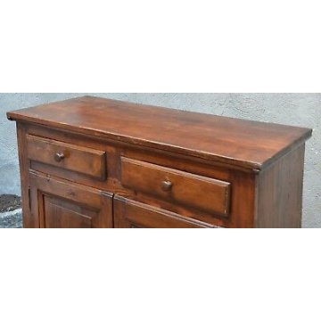 ANTICA CREDENZA PIEMONTESE legno abete epoca 800 SCOLPITA madia DISPENSA arte