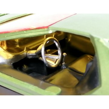 Rara POLITOYS S 592 Alfa Romeo BERTONE CARABO verde MODELLINO AUTO CORSA 1:25