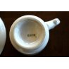 6Pz  ANTICA TAZZA CERAMICA Ginori DOPPIO PESSORE CIOCCOLATA Monogramma CN '800