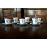 6Pz  ANTICA TAZZA CERAMICA Ginori DOPPIO PESSORE CIOCCOLATA Monogramma CN '800