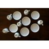 6Pz  ANTICA TAZZA CERAMICA Ginori DOPPIO PESSORE CIOCCOLATA Monogramma CN '800