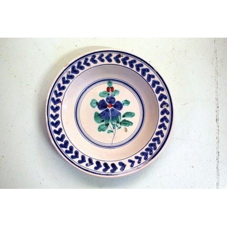PIATTO da PORTATA PARATA DECORATIVO CERAMICA ARTIGIANATO SICILIANO Caltagirone 