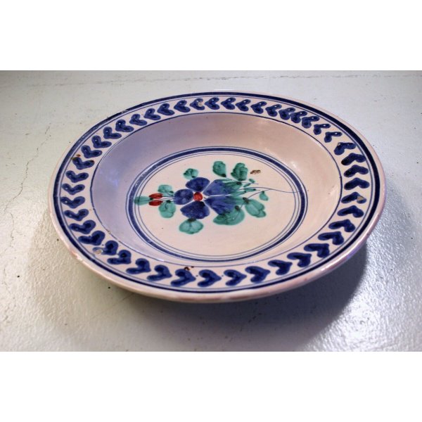 PIATTO da PORTATA PARATA DECORATIVO CERAMICA ARTIGIANATO SICILIANO  Caltagirone