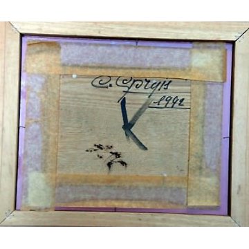 ANTICO QUADRO PAESAGGIO CARLETTO GIORGIS VAL VIGEZZO FIORI NATURA DIPINTO EPOCA