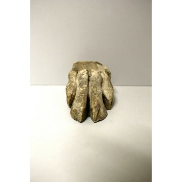 ANTICO FREGIO FRAMMENTO SCULTURA MARMO ZAMPA FERINA ARTIGLIATA PATINA FERMACARTE