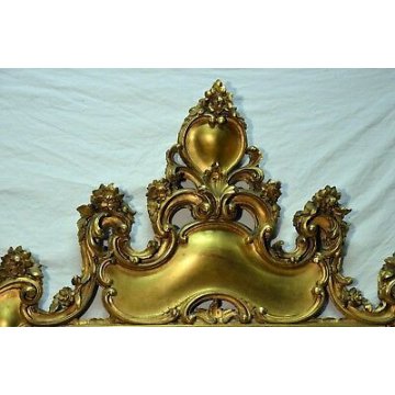 ANTICA SPECCHIERA LIBERTY CORNICE DORATA QUADRO SPECCHIO MOLATO OLD GOLD MIRROR 
