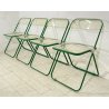 FANTASTICO SET DI 4 SEDIE ANONIMA CASTELLI GIANCARLO PIRETTI ANNI 70 DESIGN 