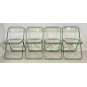 FANTASTICO SET DI 4 SEDIE ANONIMA CASTELLI GIANCARLO PIRETTI ANNI 70 DESIGN 
