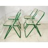 FANTASTICO SET DI 4 SEDIE ANONIMA CASTELLI GIANCARLO PIRETTI ANNI 70 DESIGN 