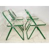 FANTASTICO SET DI 4 SEDIE ANONIMA CASTELLI GIANCARLO PIRETTI ANNI 70 DESIGN 