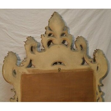 ANTICA SPECCHIERA LIBERTY CORNICE DORATA QUADRO SPECCHIO MOLATO OLD GOLD MIRROR 