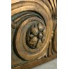 ANTICO FREGIO DECORATIVO CIMASA LEGNO DORATO SCOLPITO INTAGLIATO SOVRAPORTA 
