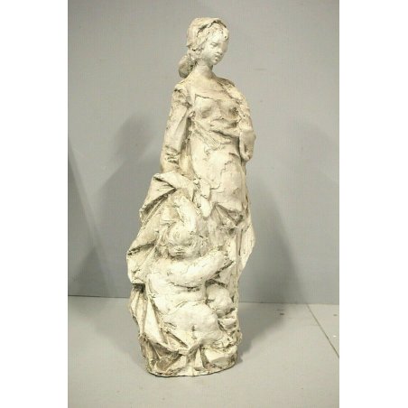 ANTICO STUDIO SCULTURA GESSO ATTR.Bazzaro Troubetzkoy FIGURA FEMMINILE MATERNITA