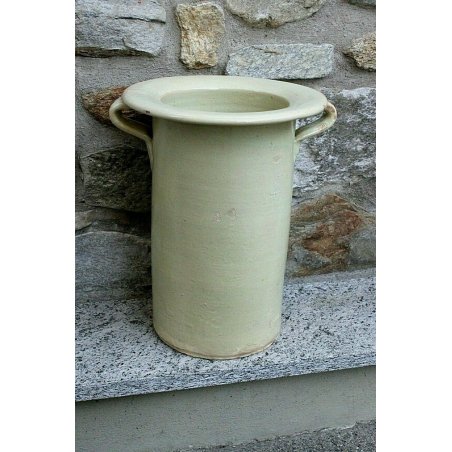 ANTICO VASO DA NOTTE GABINETTO CAMERA TOILETTE CERAMICA SMALTATA BIANSATO PITALE