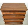ANTICO COMO CAPPUCCINO Luigi Filippo 4 CASSETTI epoca 1800 LEGNO NOCE CASSETTONE