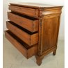 ANTICO COMO CAPPUCCINO Luigi Filippo 4 CASSETTI epoca 1800 LEGNO NOCE CASSETTONE
