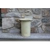 ANTICO VASO DA NOTTE GABINETTO CAMERA TOILETTE CERAMICA SMALTATA BIANSATO PITALE
