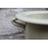 ANTICO VASO DA NOTTE GABINETTO CAMERA TOILETTE CERAMICA SMALTATA BIANSATO PITALE