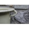 ANTICO VASO DA NOTTE GABINETTO CAMERA TOILETTE CERAMICA SMALTATA BIANSATO PITALE