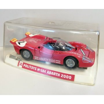 Rara POLITOYS M 584 Abarth 2000 rosso MODELLINO AUTO CORSA 1:25 VINTAGE Italy