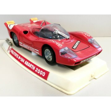Rara POLITOYS M 584 Abarth 2000 rosso MODELLINO AUTO CORSA 1:25 VINTAGE Italy