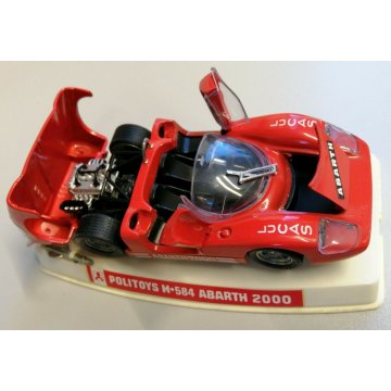 Rara POLITOYS M 584 Abarth 2000 rosso MODELLINO AUTO CORSA 1:25 VINTAGE Italy