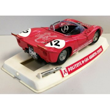 Rara POLITOYS M 584 Abarth 2000 rosso MODELLINO AUTO CORSA 1:25 VINTAGE Italy
